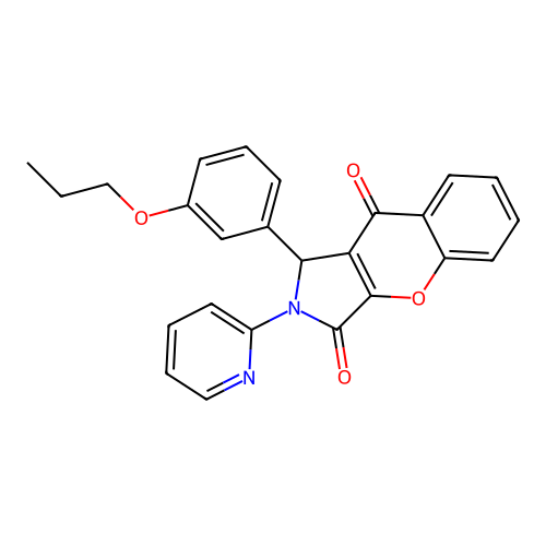 1-(3-Propoxyphenyl)-2-(pyridin-2-yl)-1,2-dihydrochromeno[2,3-c]pyrrole-3,9-dione structure