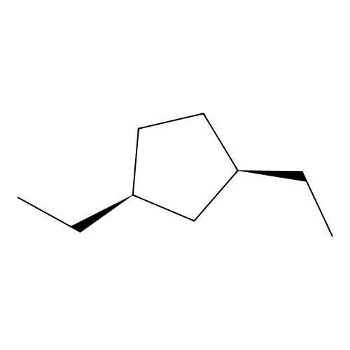 1,3-Diethylcyclopentane, cis structure