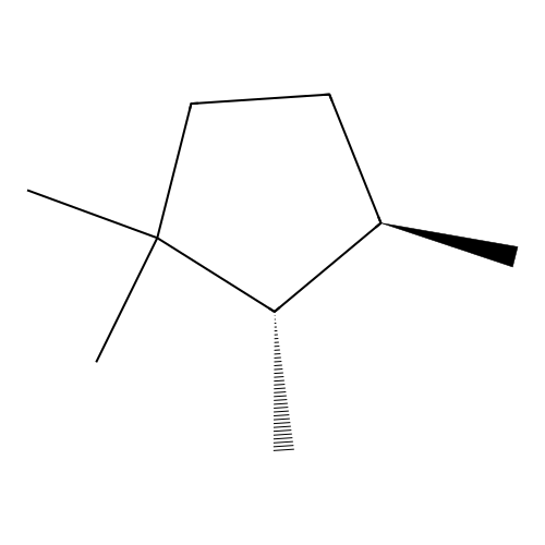 trans-1,1,2,3-Tetramethylcyclopentane structure