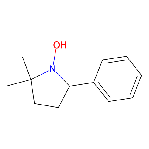 1-Hydroxy-2,2-dimethyl-5-phenylpyrrolidine structure