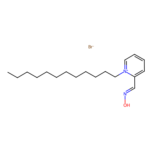 N-[(1-dodecylpyridin-1-ium-2-yl)methylidene]hydroxylamine bromide structure