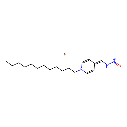 Pyridinium, 4-(amino(hydroxyimino)methyl)-1-dodecyl-, bromide structure