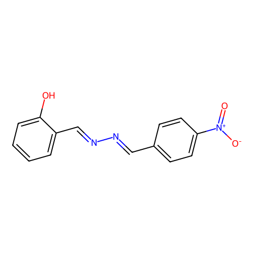 2-[[(4-Nitrophenyl)methylidenehydrazinylidene]methyl]phenol structure