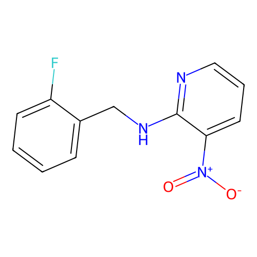 2-Pyridinamine, N-[(2-fluorophenyl)methyl]-3-nitro- structure