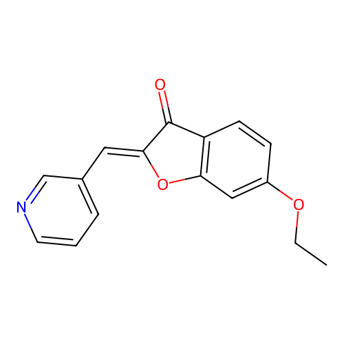 (2Z)-6-ethoxy-2-(pyridin-3-ylmethylidene)-1-benzofuran-3(2H)-one structure