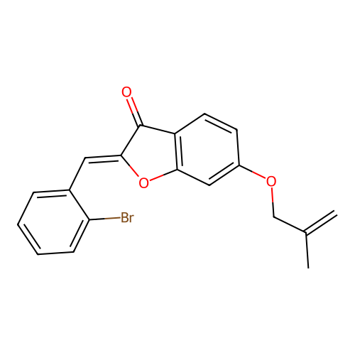 2-[(2-Bromophenyl)methylene]-6-(2-methylprop-2-enyloxy)benzo[b]furan-3-one structure