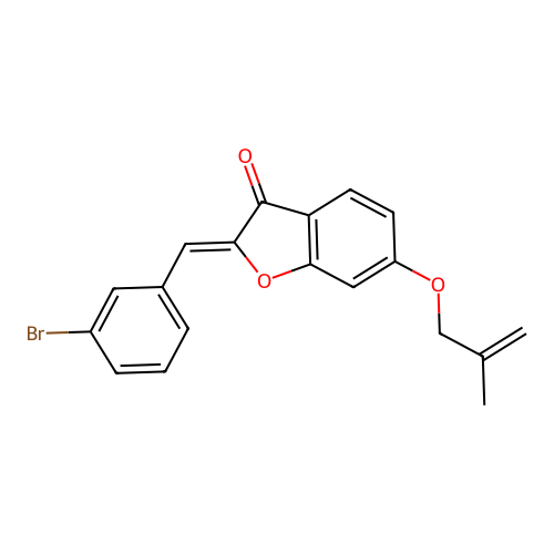 2-[(3-Bromophenyl)methylene]-6-(2-methylprop-2-enyloxy)benzo[b]furan-3-one structure