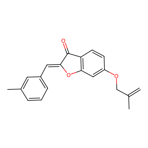 (Z)-6-((2-methylallyl)oxy)-2-(3-methylbenzylidene)benzofuran-3(2H)-one structure