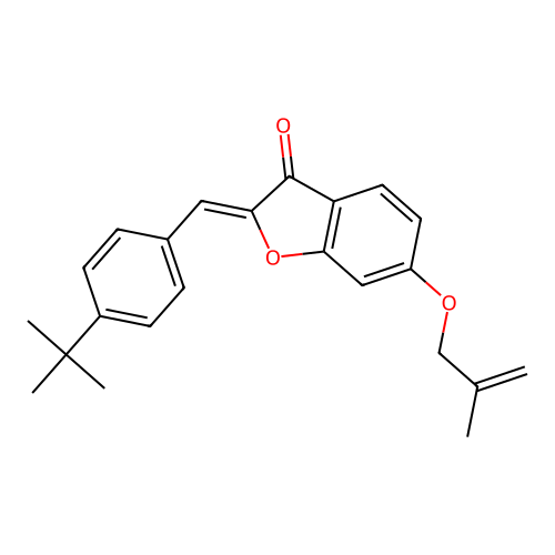 (2Z)-2-(4-tert-butylbenzylidene)-6-[(2-methylprop-2-en-1-yl)oxy]-1-benzofuran-3(2H)-one structure