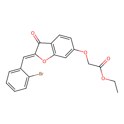 (Z)-ethyl 2-((2-(2-bromobenzylidene)-3-oxo-2,3-dihydrobenzofuran-6-yl)oxy)acetate structure