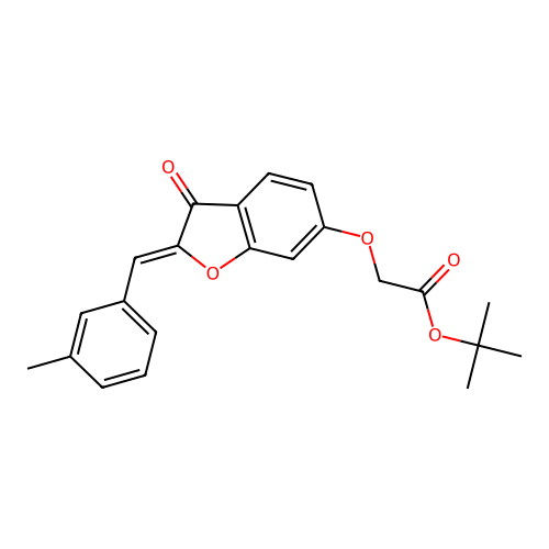 (Z)-tert-butyl 2-((2-(3-methylbenzylidene)-3-oxo-2,3-dihydrobenzofuran-6-yl)oxy)acetate structure