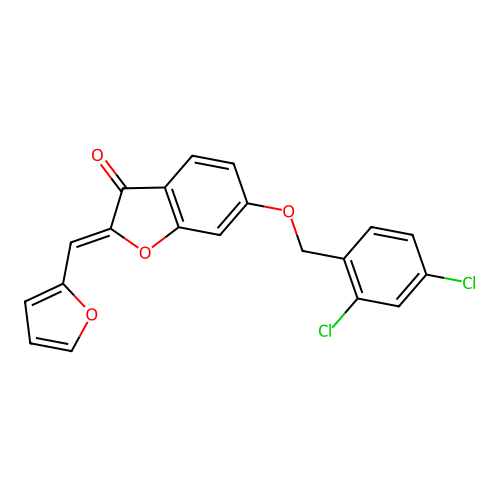 6-[(2,4-Dichlorophenyl)methoxy]-2-(2-furylmethylene)benzo[b]furan-3-one structure