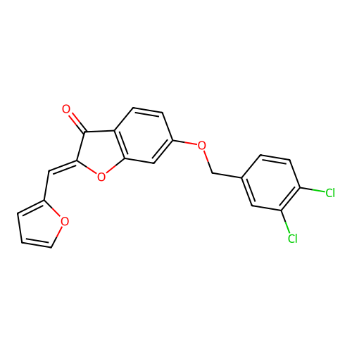 6-[(3,4-Dichlorophenyl)methoxy]-2-(2-furylmethylene)benzo[b]furan-3-one structure