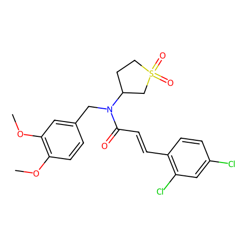 C22H23Cl2NO5S structure