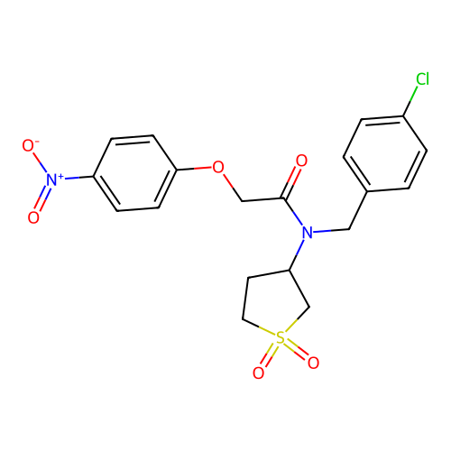 N-(4-chlorobenzyl)-N-(1,1-dioxidotetrahydrothiophen-3-yl)-2-(4-nitrophenoxy)acetamide structure