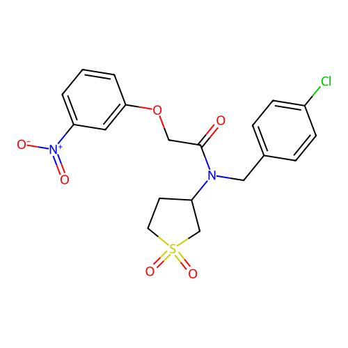 N-(4-chlorobenzyl)-N-(1,1-dioxidotetrahydrothiophen-3-yl)-2-(3-nitrophenoxy)acetamide structure