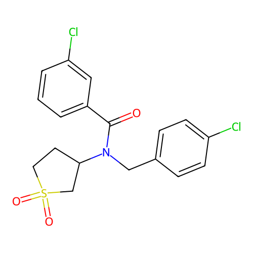3-chloro-N-(4-chlorobenzyl)-N-(1,1-dioxidotetrahydrothiophen-3-yl)benzamide structure