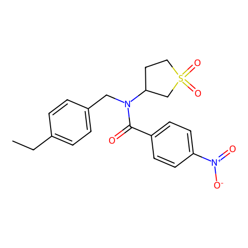 N-(1,1-dioxidotetrahydrothiophen-3-yl)-N-(4-ethylbenzyl)-4-nitrobenzamide structure