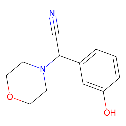 2-(3-Hydroxyphenyl)-2-morpholin-4-ylacetonitrile structure