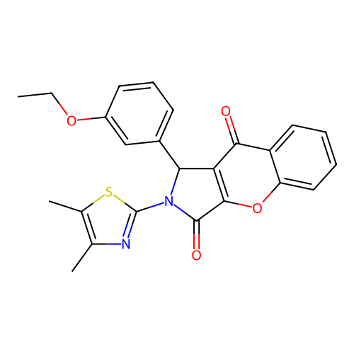 2-(4,5-dimethyl-1,3-thiazol-2-yl)-1-(3-ethoxyphenyl)-1,2-dihydrochromeno[2,3-c]pyrrole-3,9-dione structure