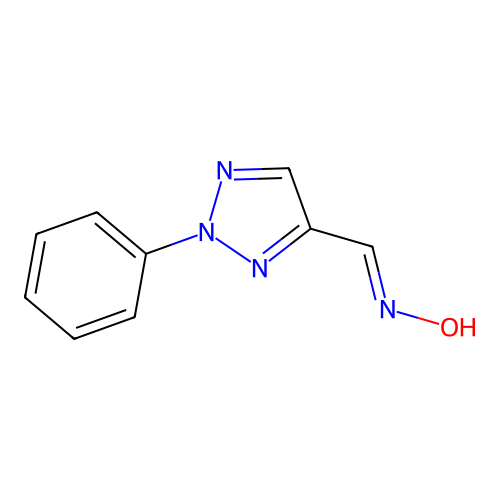 N-[(2-phenyltriazol-4-yl)methylidene]hydroxylamine structure