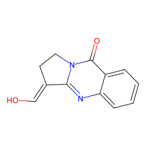 3-Hydroxymethylidene-1,2,3,9-tetrahydropyrrolo[2,1-b]quinazolin-9-one structure