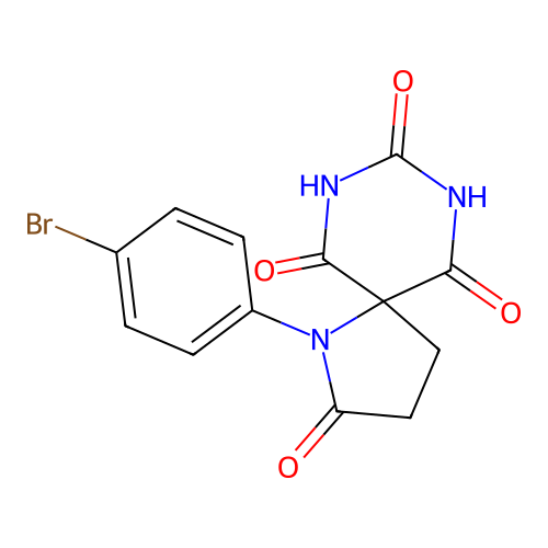 1-(4-Bromophenyl)-1,7,9-triazaspiro[4.5]decane-2,6,8,10-tetrone structure
