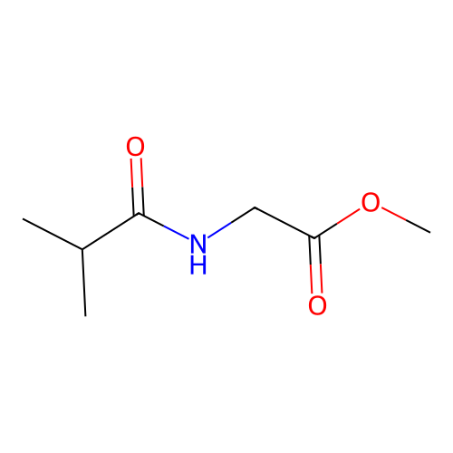 Isobutyrylglycine, methyl ester structure