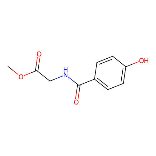P-Hydroxyhippuric acid, methyl ester structure