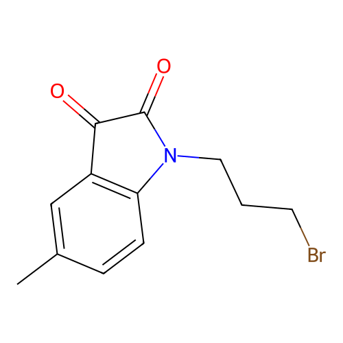 1-(3-Bromopropyl)-5-methylindole-2,3-dione structure