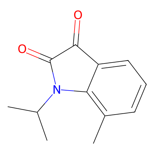 7-methyl-1-(propan-2-yl)-1H-indole-2,3-dione structure