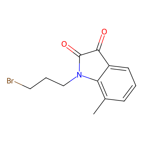 1-(3-bromopropyl)-7-methyl-1H-indole-2,3-dione structure