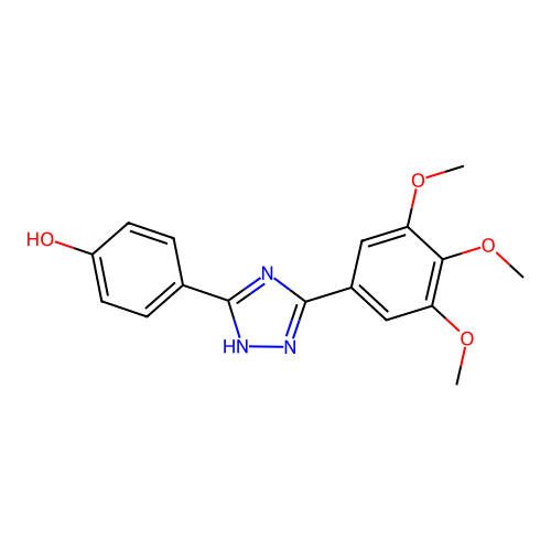4-[3-(3,4,5-trimethoxyphenyl)-1H-1,2,4-triazol-5-yl]phenol structure