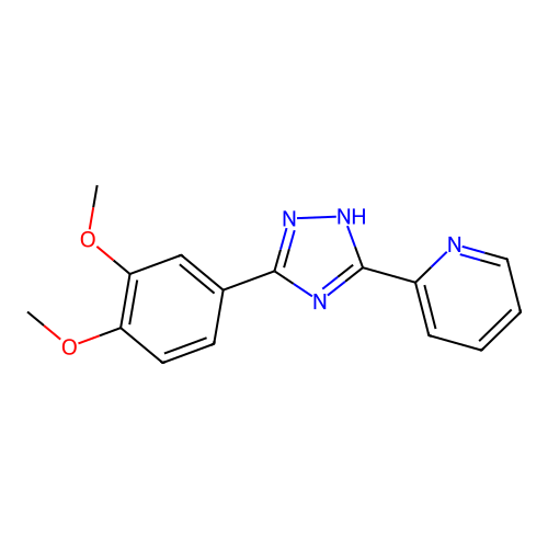 2-[3-(3,4-dimethoxyphenyl)-1H-1,2,4-triazol-5-yl]pyridine structure