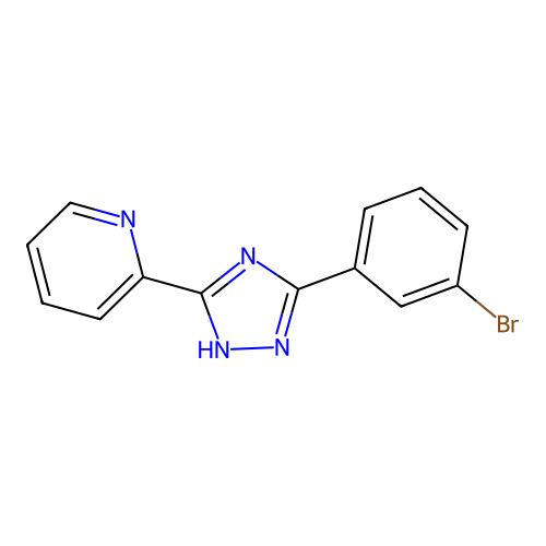 2-[3-(3-bromophenyl)-1H-1,2,4-triazol-5-yl]pyridine structure