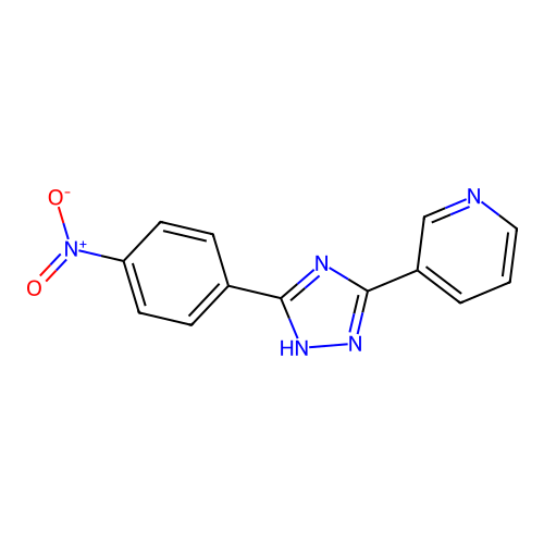 3-[5-(4-nitrophenyl)-1H-1,2,4-triazol-3-yl]pyridine structure