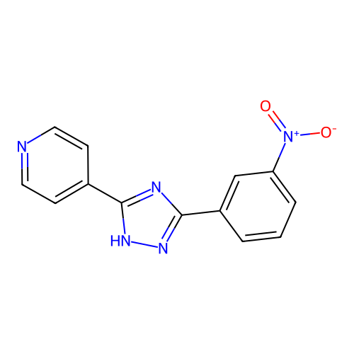 4-[3-(3-nitrophenyl)-1H-1,2,4-triazol-5-yl]pyridine structure