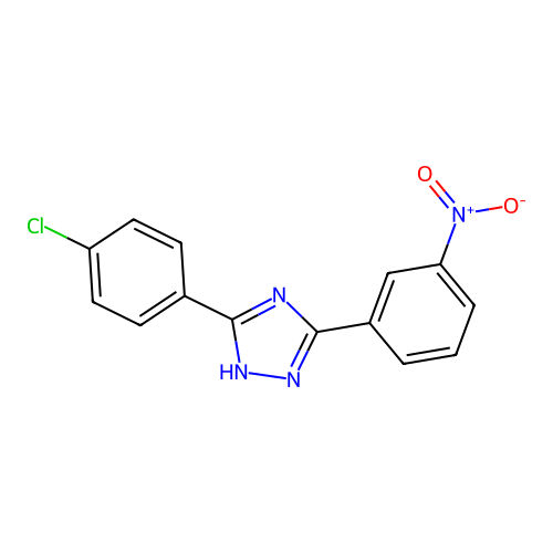 5-(4-chlorophenyl)-3-(3-nitrophenyl)-1H-1,2,4-triazole structure