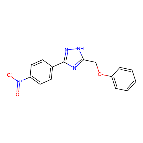 3-(4-nitrophenyl)-5-(phenoxymethyl)-1H-1,2,4-triazole structure