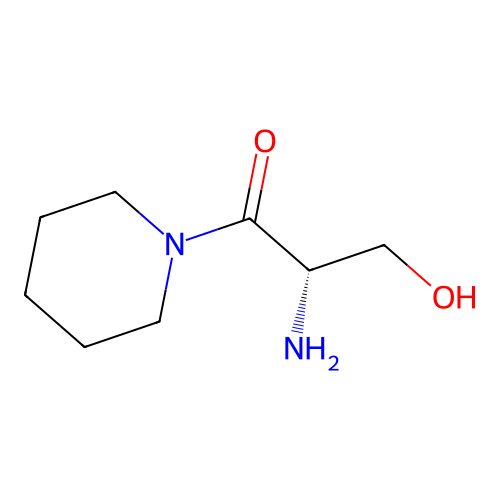 (2S)-2-amino-3-hydroxy-1-piperidin-1-ylpropan-1-one structure