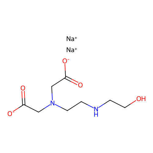Disodium 2,2'-({2-[(2-hydroxyethyl)amino]ethyl}azanediyl)diacetate structure
