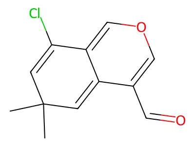 6H-2-Benzopyran-4-carboxaldehyde, 8-chloro-6,6-dimethyl- structure