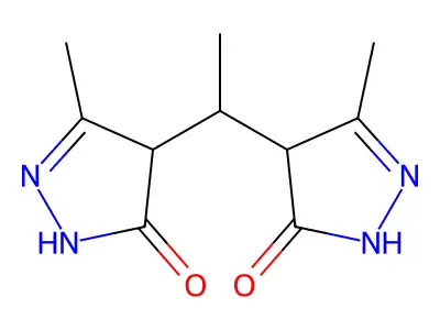3H-Pyrazol-3-one, 4,4'-ethylidenebis[2,4-dihydro-5-methyl- structure