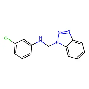 N-(1H-benzotriazol-1-ylmethyl)-3-chloroaniline structure