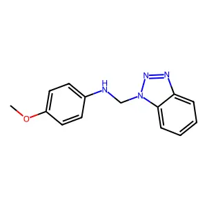 N-(1H-1,2,3-benzotriazol-1-ylmethyl)-4-methoxyaniline structure