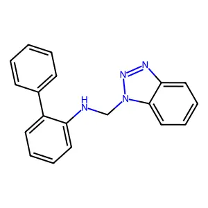 N-(1H-benzotriazol-1-ylmethyl)biphenyl-2-amine structure