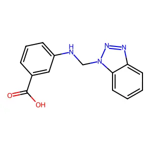 3-[(1H-benzotriazol-1-ylmethyl)amino]benzoic acid structure