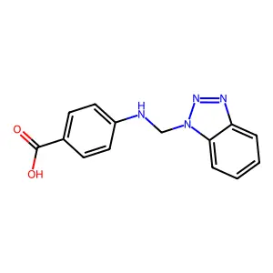 4-(1H-Benzotriazol-1-ylmethylamino)benzoic acid structure