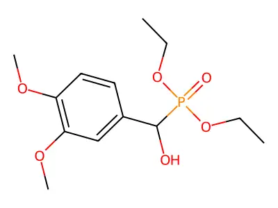 Diethoxyphosphoryl-(3,4-dimethoxyphenyl)methanol structure