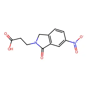 3-(6-Nitro-1-oxo-1,3-dihydro-2H-isoindol-2-YL)propanoic acid structure
